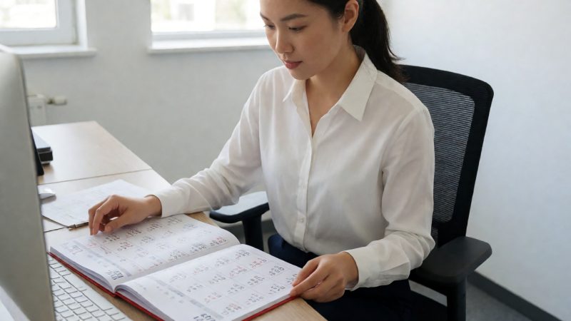 上班族用10月日历管理工作与休假 配图